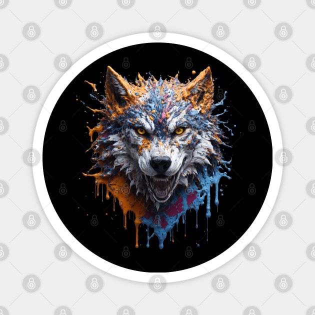 Wolf Head Magnet by Eleganzmod